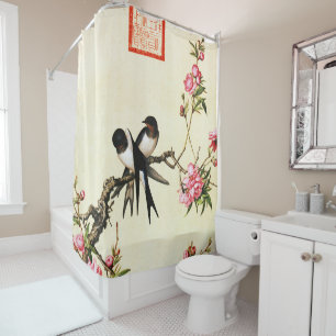 Peach Blossom Fine Art Shower Curtain