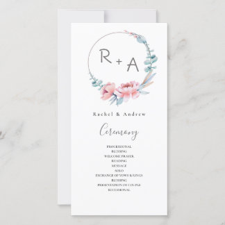 Peach Blossom | Floral Wedding Program