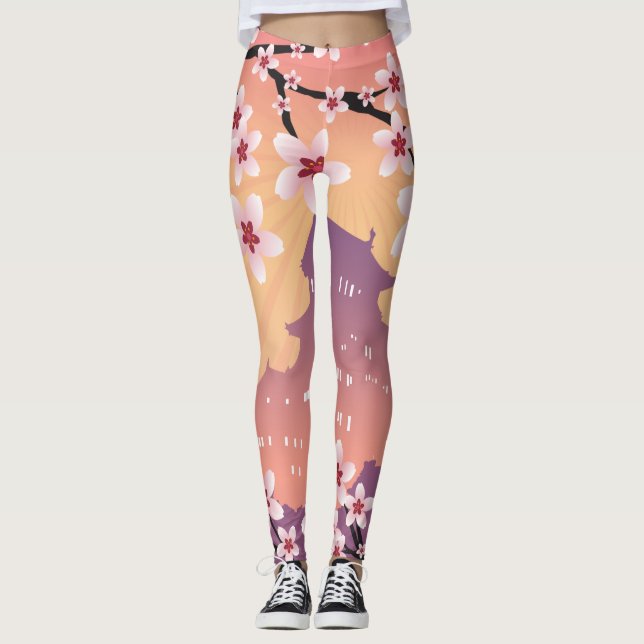 Peach Blossom Leggings (Front)