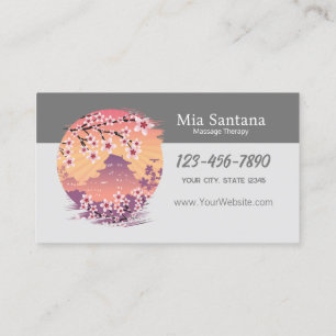 Peach Blossom Massage Therapy Business Card