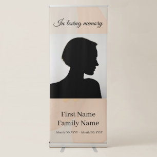 Peach blossom memorial retractable banner
