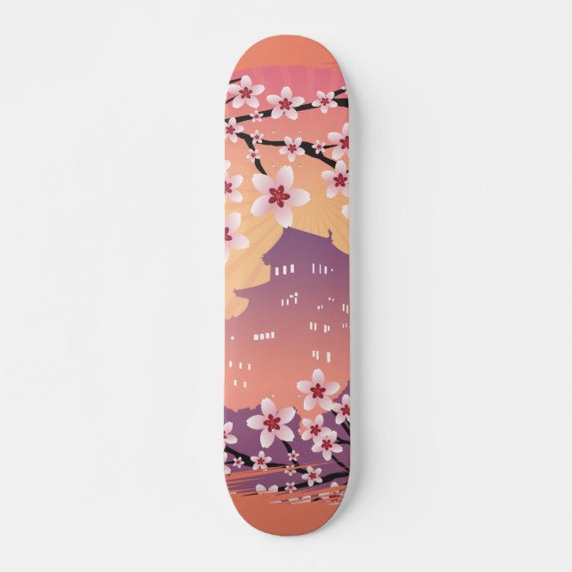 Peach Blossom Skateboard (Front)