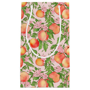 Peach Blossom Watercolor Small Gift Bag