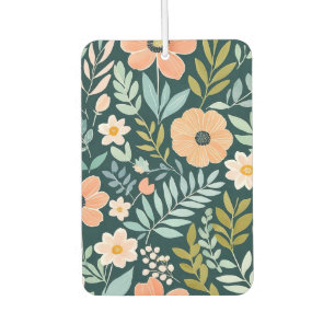 Peach, Blue and Green Boho Whimsical  Car Air Freshener