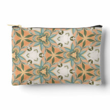 Peach Blue Botanical Seamless Pattern