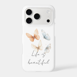 Peach Blue Butterflies