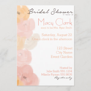 Peach Blush Bridal Shower Invitation