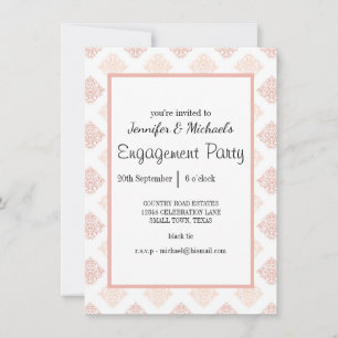 Peach Blush Damask Engagement Party