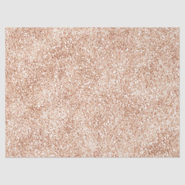 Peach Blush Gold Glitter    Tissue Paper (Front)