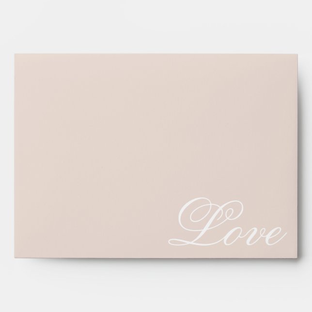 Peach Blush Love Always Wedding Envelope (Front)