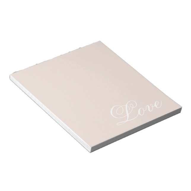 Peach Blush Love Always Wedding Notepad (Angled)