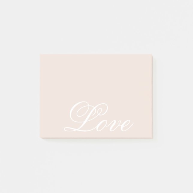 Peach Blush Love Always Wedding Post-it Notes (Front)