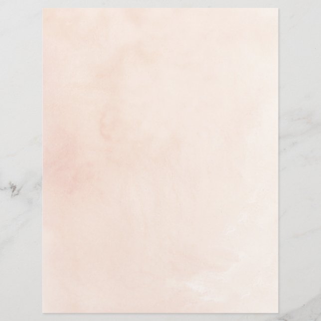 Peach Blush Pink Watercolor Scrapbook Paper (Front)