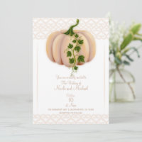 Peach Blush Pumpkin Storybook Fall Wedding