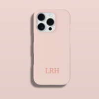 Peach Boho Double Layer Simple Initial Monogram 