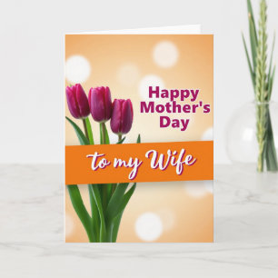 Peach Bokeh Mothers Day Card