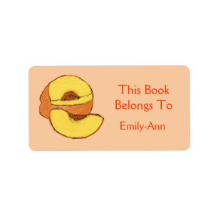 Peach Book Label