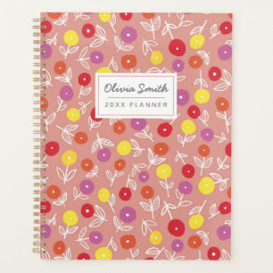 Peach Botanical Peach Floral 2024 Planner