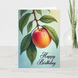 Peach Branch Birthday Card