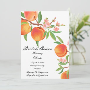 PEACH BRIDAL SHOWER INVITATION