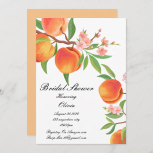 PEACH BRIDAL SHOWER INVITATION