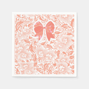 Peach bridal shower napkin