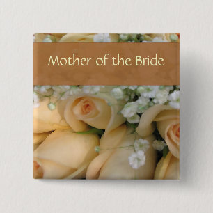 Peach Bride Wedding Pin - Customised