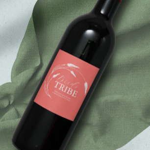 Peach Bridesmaid Proposal Label