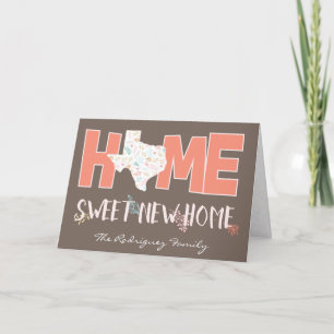 Peach & Brown Home, Sweet New Home - Texas Announcement