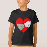 Peach Cartoon Love Goma Cat Valentine’s Day Heart