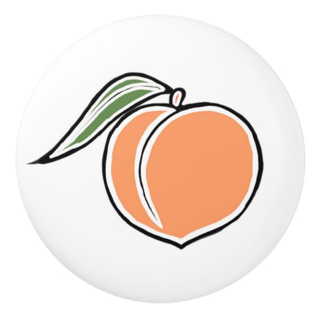 Peach Ceramic Knob (Front)
