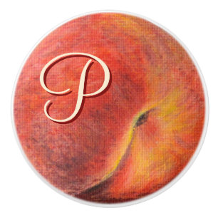 Peach Ceramic Knob Pull