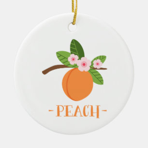 Peach Ceramic Tree Decoration