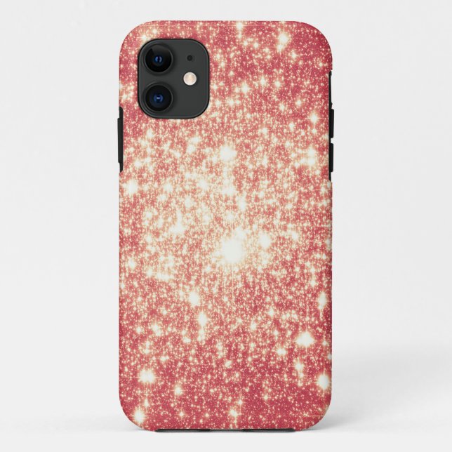 Peach Champagne Stars Case-Mate iPhone Case (Back)