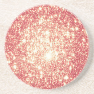 Peach Champagne Stars Coaster