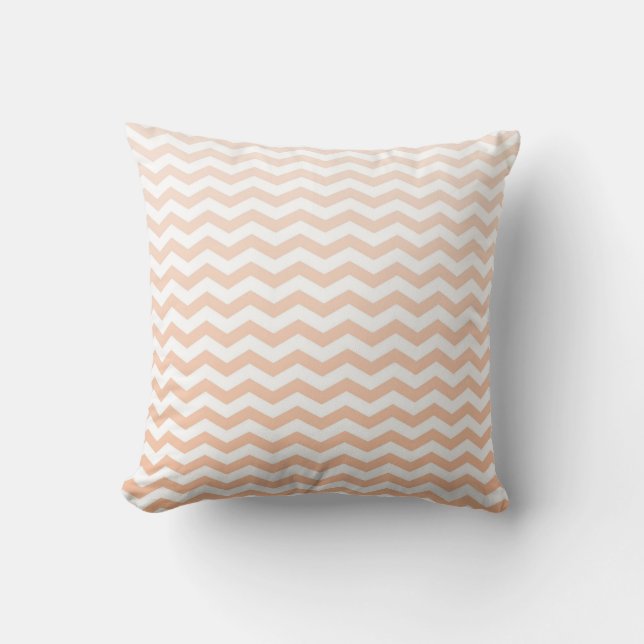 Peach Chevron Cushion (Front)