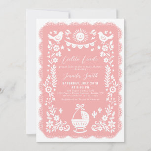 Peach Cielito Lindo Baby Shower Invitation