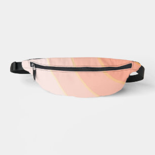 Peach  Circular Swirls ombre Bum Bags
