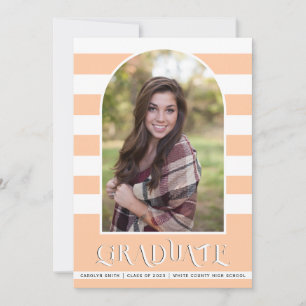 Peach Class of 2023 arch photo graduation Announcement