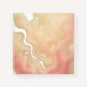 Peach Cloud Flow Dreamy Abstract Notebook
