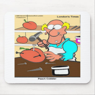 Peach Cobbler Funny LTCartoons Mouse Mat