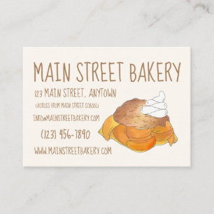 Peach Cobbler Southern Bakery Pastry Chef Business Card