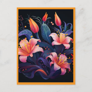PEACH COLORED FLOWERS #2 POSTCARD