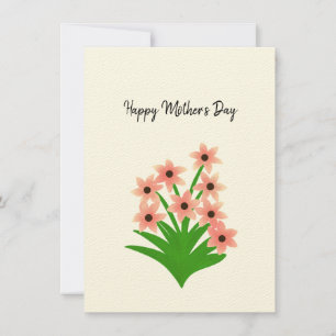 Peach colour flowers Greeting cards