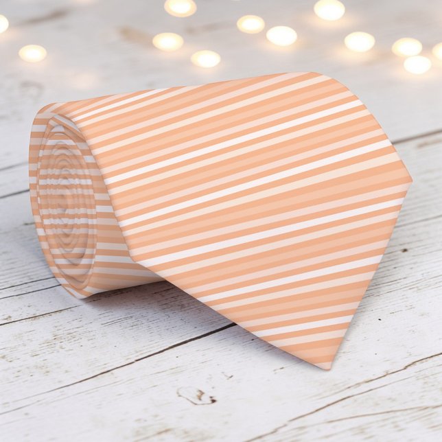 Peach Colour Stripes Necktie (Creator Uploaded)