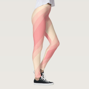 Peach Colour Stripes Stylish Template Modern Women Leggings