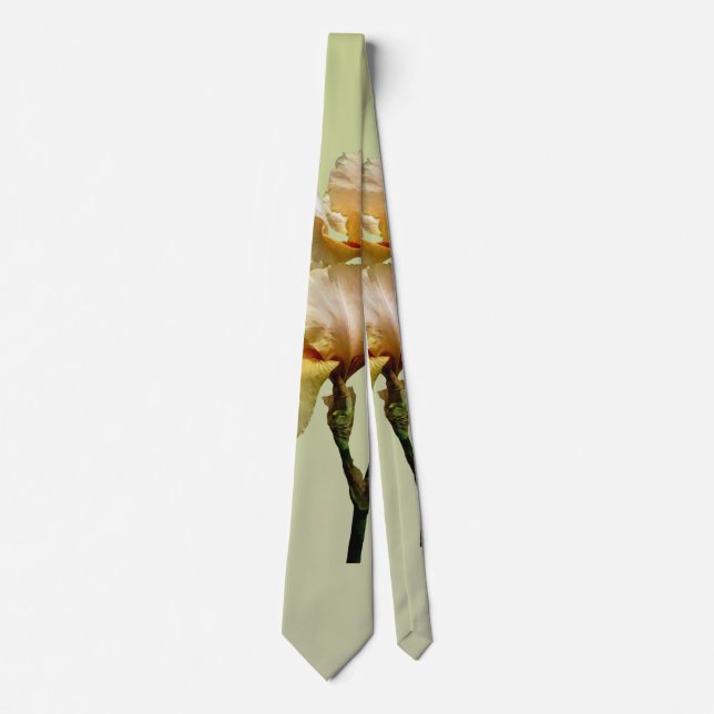 Peach Coloured Irises Tie (Front)