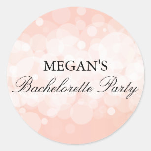 Peach Confetti Bachelorette Party Sticker
