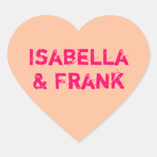 Peach Conversation Heart Sticker