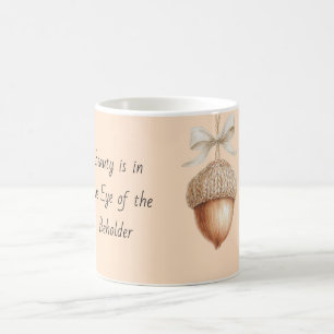 Peach Cosy Hazelnut Cream Bow Coffee Mug